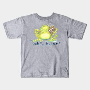 Toadally Awesome Watercolor Kids T-Shirt